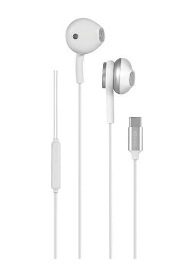 Shaza SS4002/WT Type C Silikonlu Kablolu Kulakiçi Kulaklık