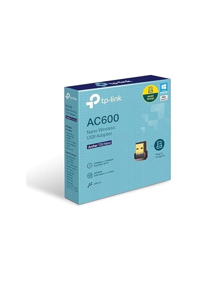 Tp-link Archer T2u Nano, Ac600 Nano Wireless Usb Adaptör