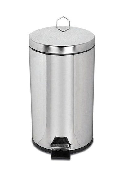 Omnisoft Plx3700-316 Krom Pedallı Paslanmaz Çöp Kovası 16 Lt