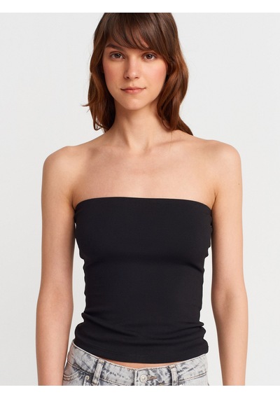 Dilvin 21103 Straplez Top-siyah Siyah