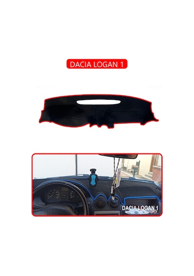 Dacıa Logan 1torpido Koruma Halısı Kırmızı Kenar