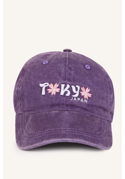 Defacto Kadın İşlemeli Jean Cap Mor Şapka H8118ax26wnpr473 Mor-pr473