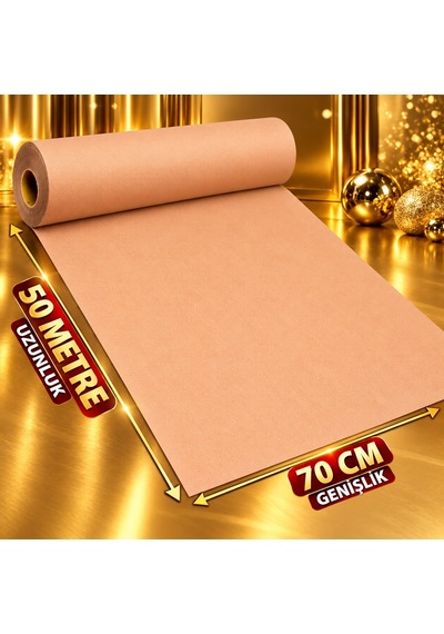 Vıp 50 Metre Tek Parça 70 Cm Genişlik Kahverengi Elyaf Kumaş Kahverengi Tela Kumaş Süsleme Kumaşı