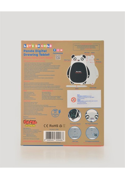 Dijital Panda Çizim Tableti 8,5" Beyaz