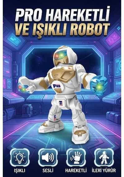 Brave Robot Hareketli Sesli Ve Işıklı Eğlenceli Bir Büyüme Arkadaşı