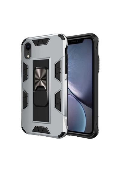 Apple Uyumlu iPhone Xr 6.1 Kılıf Zore Volve Kapak Gri