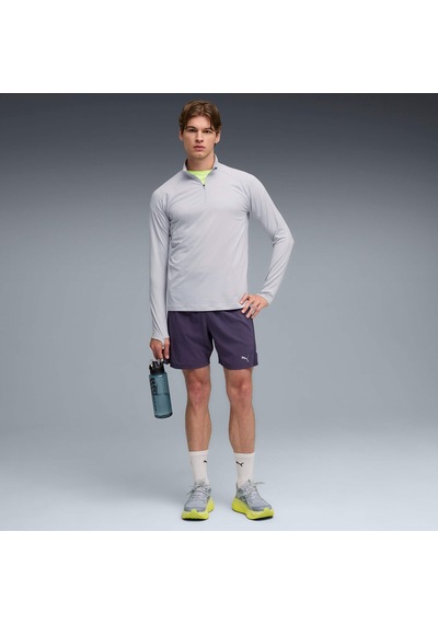 Puma Velocıty Cloudspun Erkek Yarım Fermuarlı Koşu Üstü 526627 82 Gri