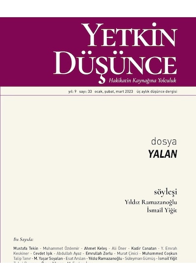 Yetkin Düşünce Dergi 33.sayı Ocak-şubat-mart 2026