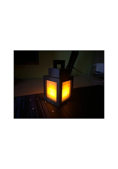 Minecraft Fener Lamba - Gamer Hediyesi - Pilli Mum Dahil Dekoratif Masa Lambası 11x7cm