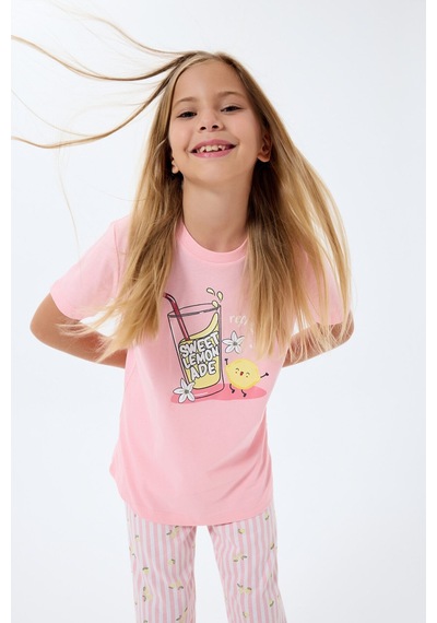 Rolypoly Kız Çocuk Pembe Pijama Takım Rp3776-c-v2 Pembe
