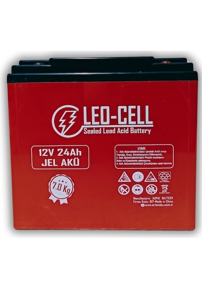 Leo-cell 6'lı 12v 24 Ah Japon Teknolojisi 7 Kg Elektrikli Motorsiklet Aküsü 2024 Üretimi