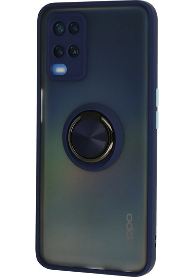 Newface Oppo A54 4g Kılıf Montreal Yüzüklü Silikon Kapak Glblseme - 55 - Lacivert