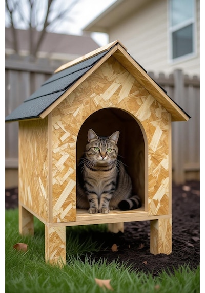 Kedi Evi Kedi Yuvası Isı Ve Su Yalıtımlı 40x40x40 Cm İç Ve Dış Mekan İçin Uygundur