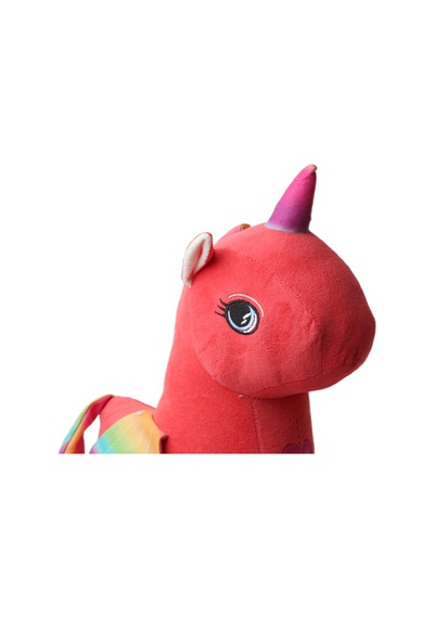 İthal Kumaş Gökkuşağı Kanatlı Unicorn Pegasus At Figür Peluş Oyuncak Uyku & Oyun Arkadaşı Büyük Boy 001