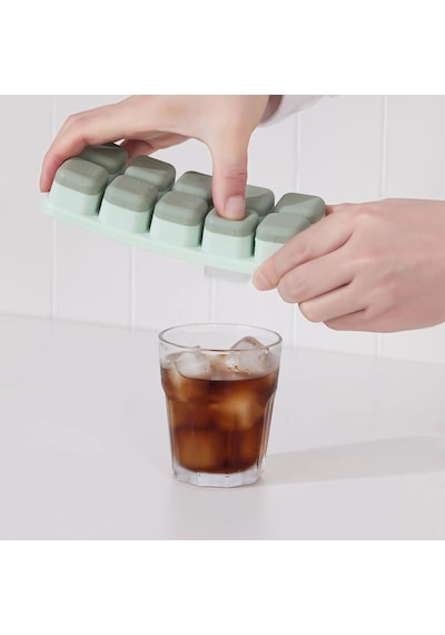 Ikea Spjutrocka Kapaklı 2'li Buz Kalıbı 20 X 8 X 3 Cm Açık Bej / Açık Yeşil
