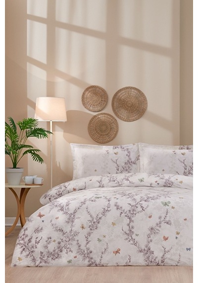 Nevresim Takımı Fitted Çarşaflı Ranforce Tek Kişilik Yeşil Bloomlıght