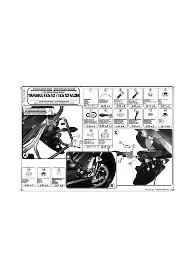 Kl360 Yamaha Fz6 S2 - Fz6 600 Fazer S2 07-11 Yan Çanta Taşıyıc N11.1382