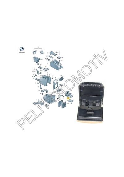 Golf 5 (2004-2009) Arka Bardaklık 1K0862532G Bej