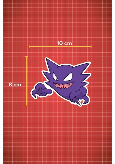 10 X 8 Cm Haunter Pokemon Sticker Motor Araba Kask Laptop Sticker
