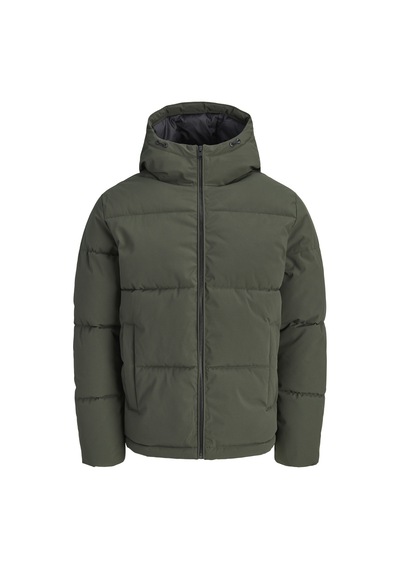Jack & Jones Erkek Ayarlanabilir Bagcikli Kapüsonlu Puffer Ceket - Galaxy - 12303930 Rosin
