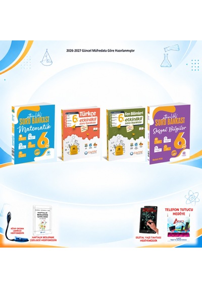 Çanta Yayınları 2026-2027 6. Sınıf Tüm Dersler 4 Kitap Mat-türkçe-fen-sos Soru Set