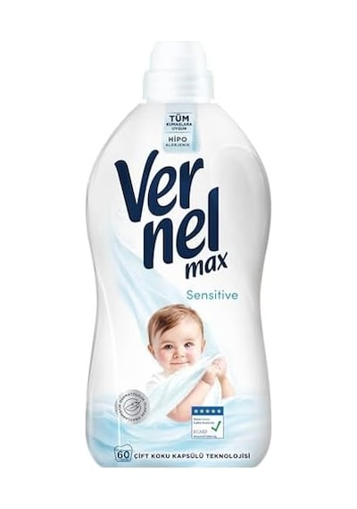 Max Sensitive Alerjik Ciltler İçin Boya İçermeyen 60 Yıkama Konsantre Çamaşır Yumuşatıcısı 1 X 1440 Ml 0.75 LT - 2.5 LT - 12 KG