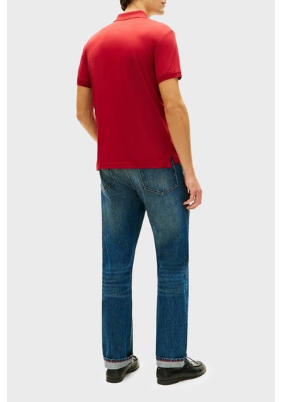 Tommy Hilfiger Erkek Polo Yaka T Shirt Mw0mw42758 Xıt Kırmızı Kirmizi