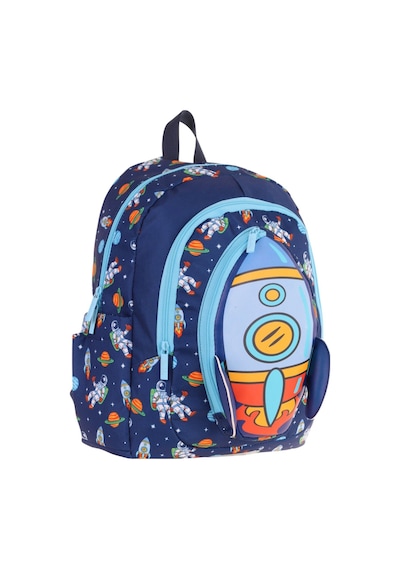 Kaukko Kids Üç Gözlü Erkek Çocuk Okul Sırt Çantası Roket Detaylı - L5260 Lacivert