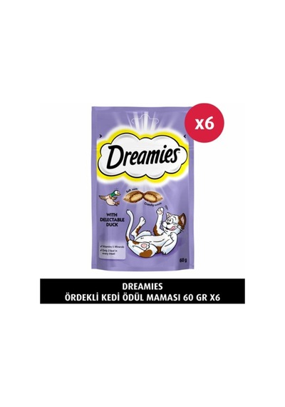 60 Gr 6x Ördekli Kedi Ödül Maması Yetişkin Ve Yavru Kediler İçin Besleyici Lezzet