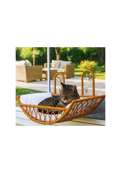 Kedi Pencere Yatağı + Şık Minder Seti