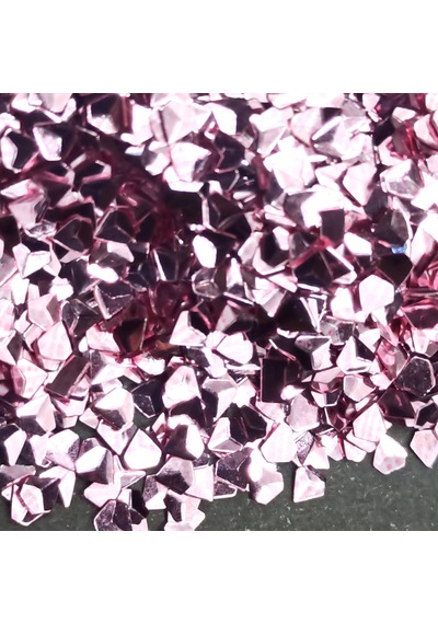 Glitter Epoksi Reçine Süsleme Pulu Üç Boyutlu Elmas Görünümlü Nail Art Makyaj Sim Pembe 100 Gr