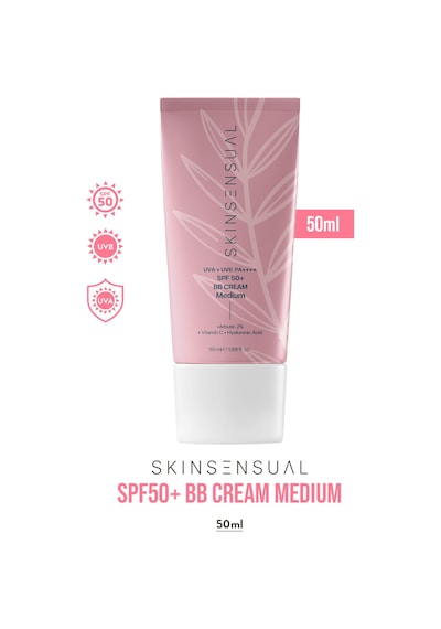 Skin Sensual BB Krem Medium 50ml | 50 Spf Uva/Uvb Pa++++ | Leke Oluşumunu Önlemeye Yardımcı, Aydınlık ve Canlılık