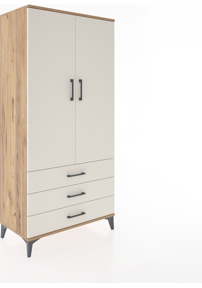 Hyperion Dolap Tek Raflı 3 Çekmeceli Tek Askılı 88x44x182 Çam-aytaşı Atlas Çam