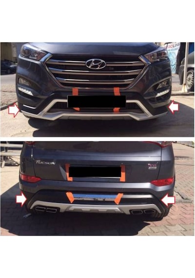 Hyundai Tucson 2015 - 2018 Ön Arka Tampon Koruma Difüzör