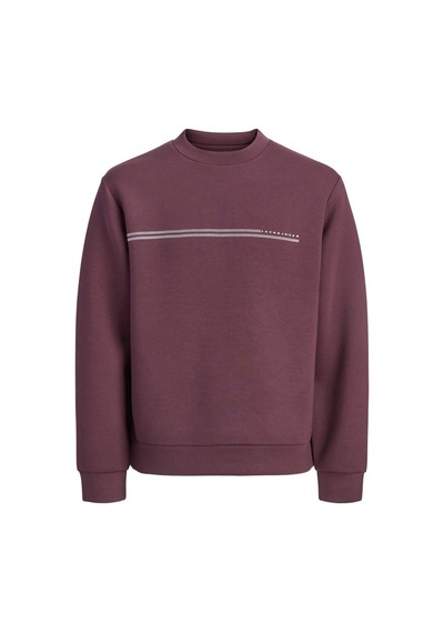 Jack & Jones Jack&jones 12289830 Jcofusıon Scuba Sweat Crew Neck Fudge Erkek Sweatshirt Bordo