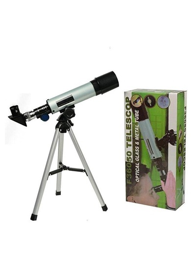 50x360 Mini Astronomik Teleskop - Alüminyum Gövde & Tripodlu - Mini Teleskop