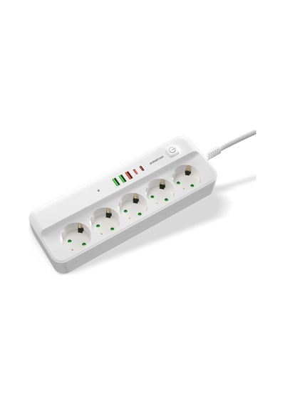 Polosmart Mp21 Akım Korumalı Uzatma Kablosu Priz 2 Metre Beyaz 2 M