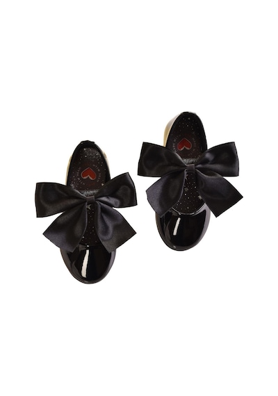 Kız Çocuk Fiyonklu Babet Ayakkabı Siyah