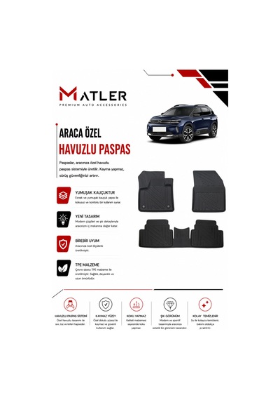 Citroen C5 Aircross 2019 Model 4d Ekstra Havuzlu Paspas
