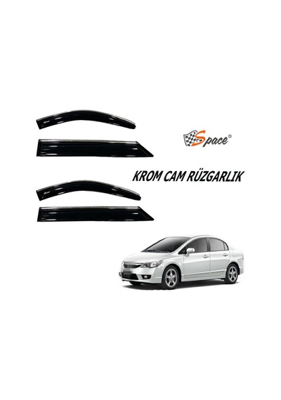 Krom Cam Rüzgarlığı Honda Civic 2006-2011- Caru410
