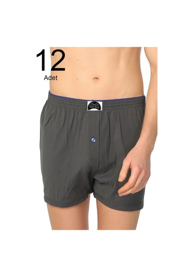 12'li Paket Havlu Bel Erkek Boxer Füme