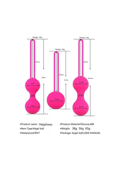 3 Farklı Ağırlıkta Ve Boyutta Medikal Silikon Kegel Topları Vajina Sıkılaştırıcı Set Gizli Kargo