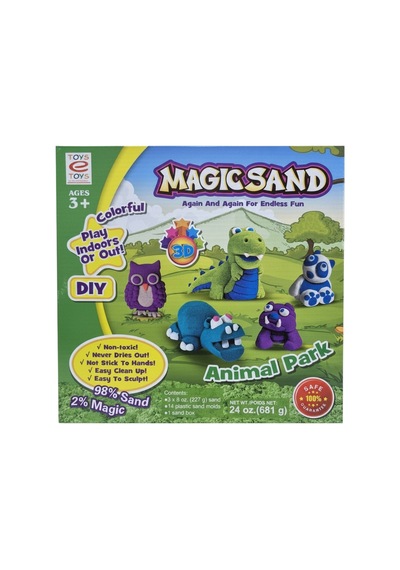 Magıc Sand Anımal Park Kinetik Kum Seti/ Hayvan Kalıplı Kum Oyun Seti 681 Gr Çok Renkli