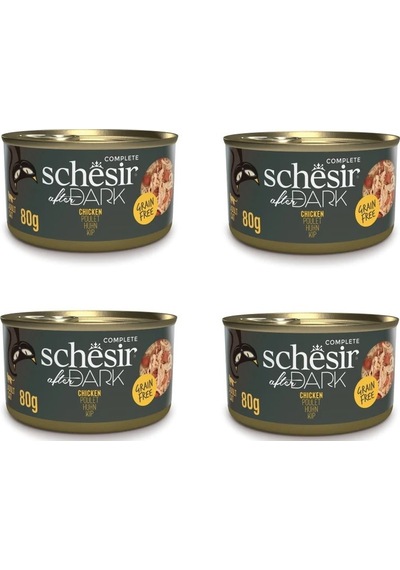 Schesir After Dark Parça Etli Tavuklu Kedi Konserve 80 Gr. X 4 Adet