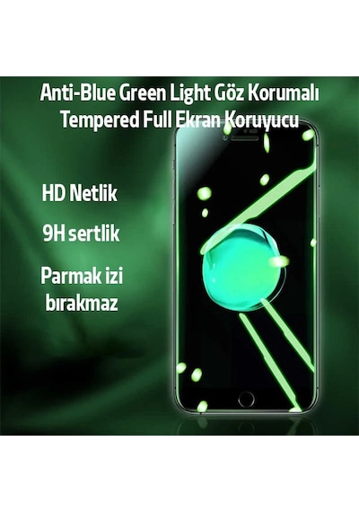 İphone Se3-se2 İphone 8-7 Anti -blue Green Light Göz Korumalı Tempered Full Ekran Koruyucu- 5775