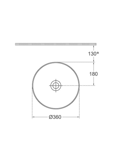 Isvea Infinity Tezgah Üzeri Lavabo 36CM Antrasit