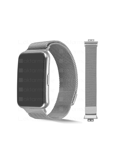 Huawei Watch Fit Hasır Metal Kordon Premium Hasır Kayış