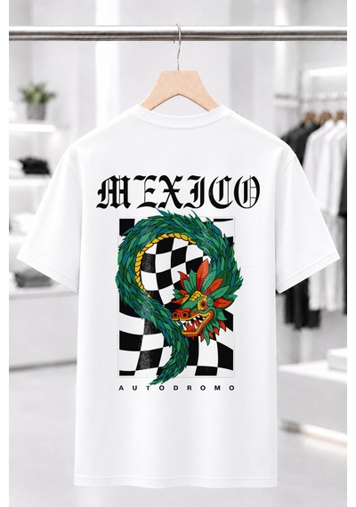 Bayloranzzo Mexico %100 Pamuk Heavy Cotton Premium Kalite Erkek Tişört Beyaz
