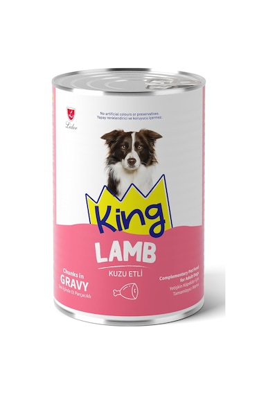 Tr Sos İçinde Et Parçacıklı Kuzu Etli Yetişkin Köpek Konserve Maması 400g