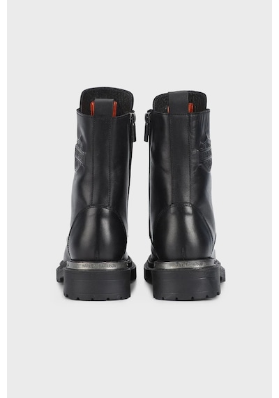 Harley Davidson Rebel Logolu Hakiki Deri Bot Kadın Bot 026z100023 Ctn Black Baskılı Deri Siyah